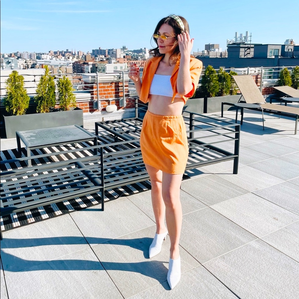 Orange crop top